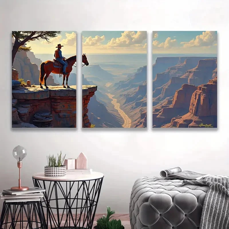 3pcs Mount Meharry Mountain in Australia Wall Art Set Canvas Framed 50x70cm - High Quality Print 100% Australian Made Wall Canvas Ready to Hang