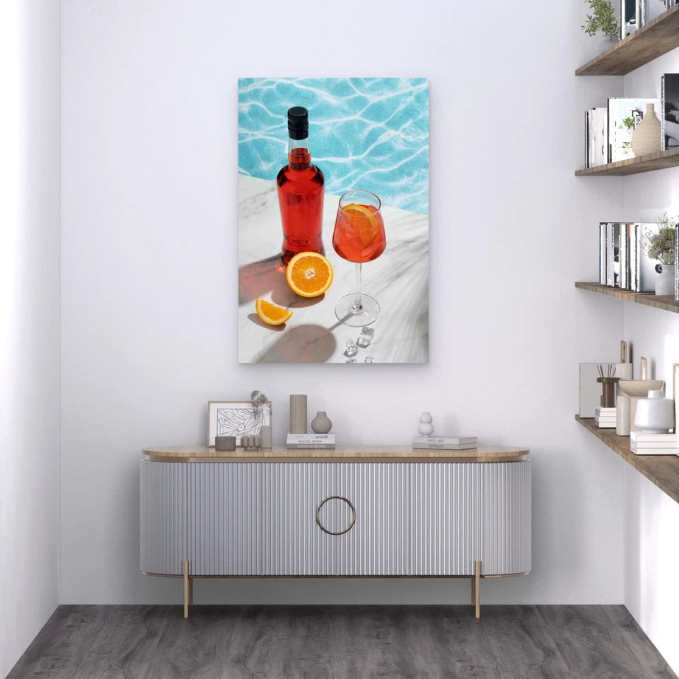 Delicious Italian Cocktail 40x60cm Metal Print Ready to Hang