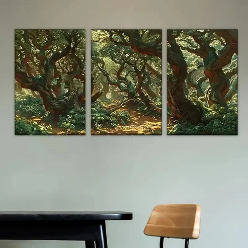 3pcs Polyester Fiber Canvas Wall Art Set Canvas Unframed - High Quality Print 100% Australian Made Wall Canvas - Bella Home Decor