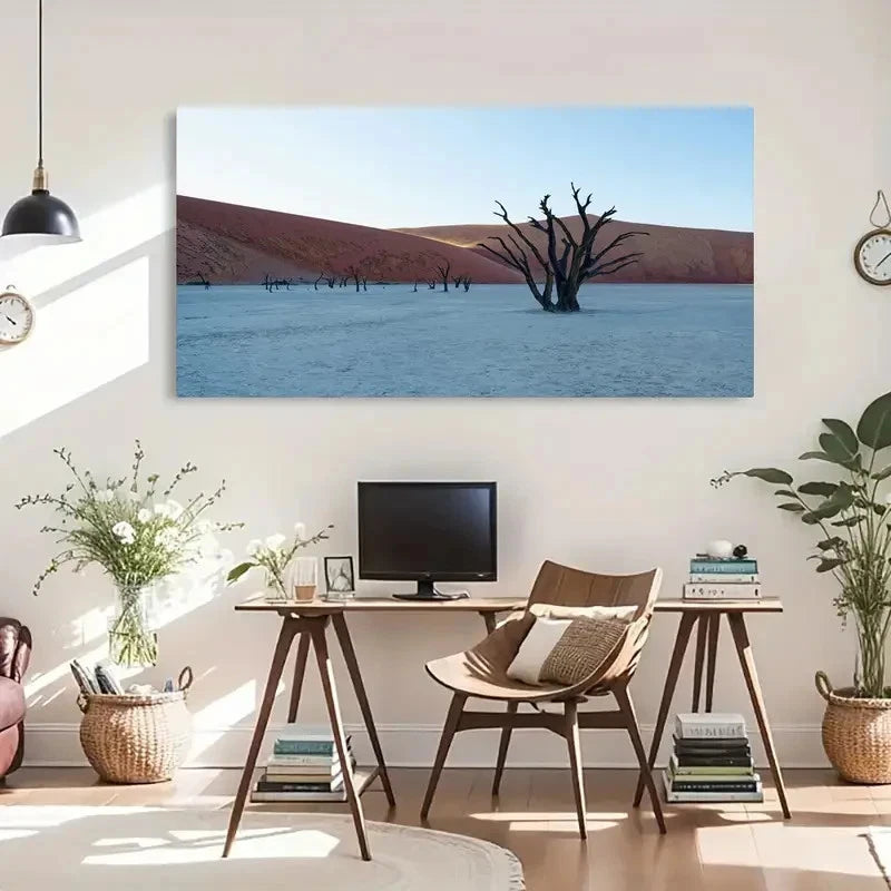 Desert Dead Tree Scenery Wall Art Canvas Office Home Room Framed 120x60cm