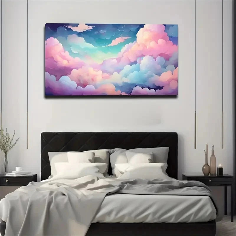 Profound Clouds Of Artistic Wall Art Canvas Office Home Room Framed 120x60cm