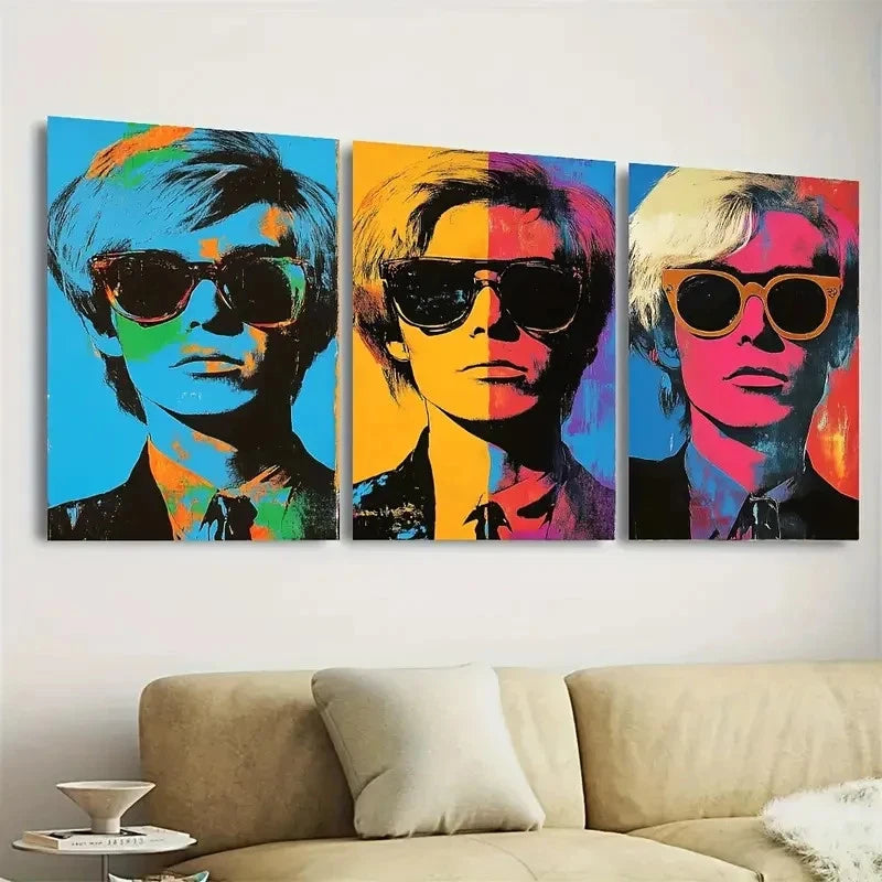 3pcs Round Glasses, Polyester Fiber Wall Art Set Canvas Framed 60x90cm - High Quality Print 100% Australian Made Wall Canvas Ready to Hang - Bella Home Decor