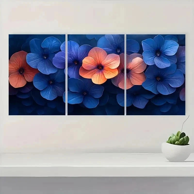 3pcs Petunia Beauty Flower Nature Perfect Wall Art Set Canvas Framed 60x90cm - High Quality Print 100% Australian Made Wall Canvas Ready to Hang