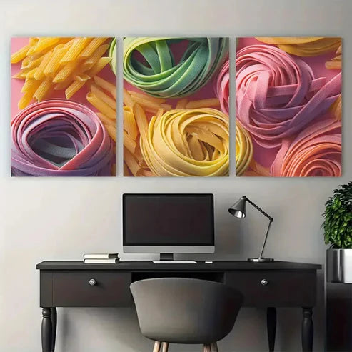3pcs Kitchen Poster Pasta Quotes Wall Art Set Canvas Unframed - High Quality Print 100% Australian Made Wall Canvas