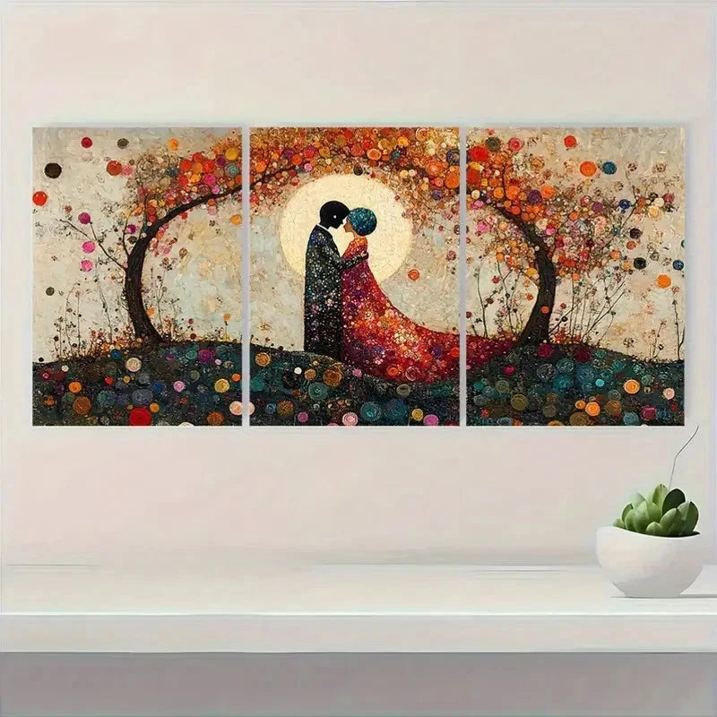 3pcs Romantic Scene Art I Wall Art Set Canvas Framed 60x90cm - High Quality Print 100% Australian Made Wall Canvas Ready to Hang