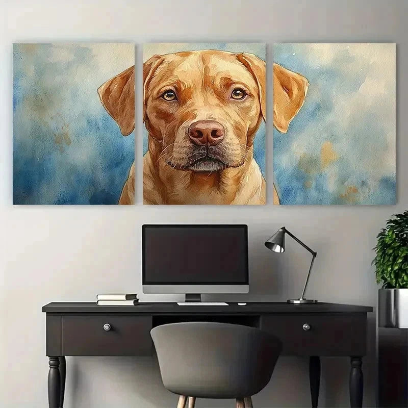 3pcs Dog Memorial Cute Perfect Wall Art Set Canvas Framed 50x70cm - High Quality Print 100% Australian Made Wall Canvas Ready to Hang - Bella Home Decor