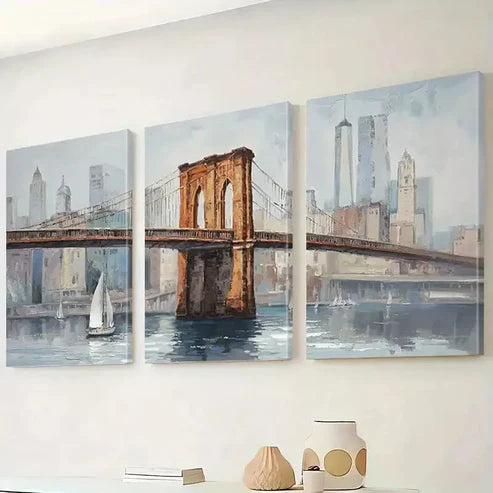 3pcs Modern Decorative Classic Painting Canvas Unframed - High Quality Print 100% Australian Made Wall Canvas