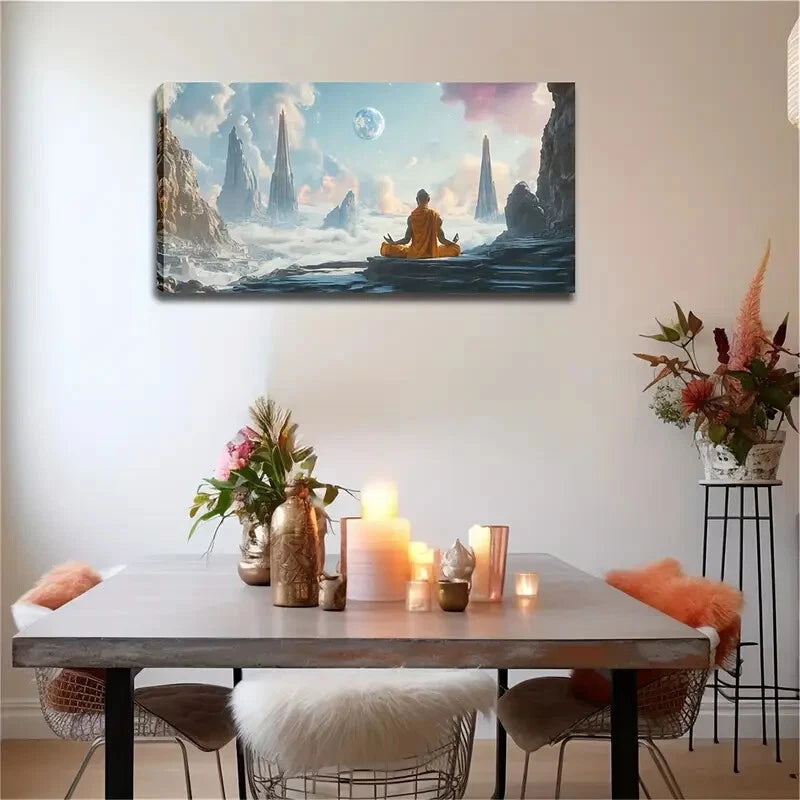 Minimalist Modern Meditation Wall Art Canvas Office Home Room Framed 120x60cm - Bella Home Decor
