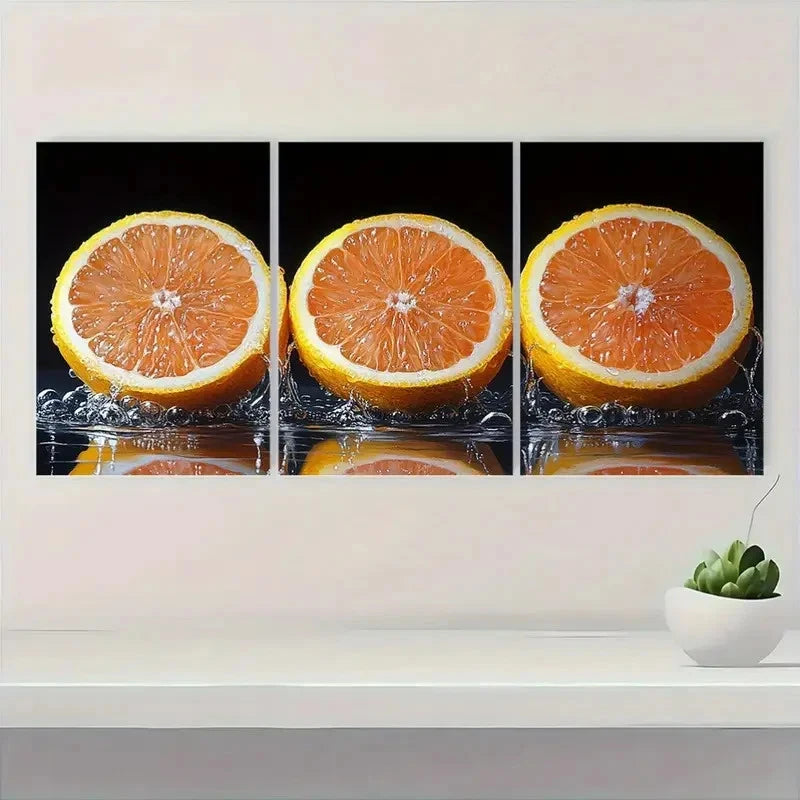 3pcs Blue & Green Ocean Sunset OS Wall Art Set Canvas Framed 60x90cm - High Quality Print 100% Australian Made Wall Canvas Ready to Hang - Bella Home Decor