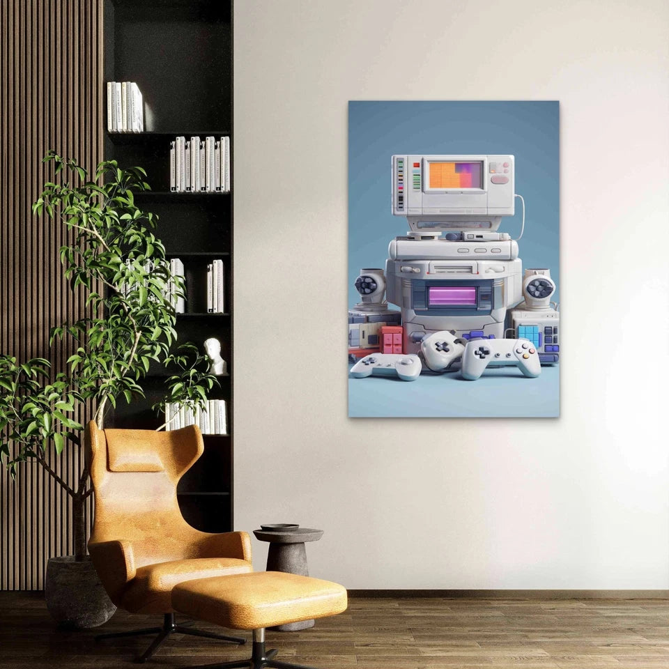 3D Gaming Device 40x60cm Metal Print Ready to Hang