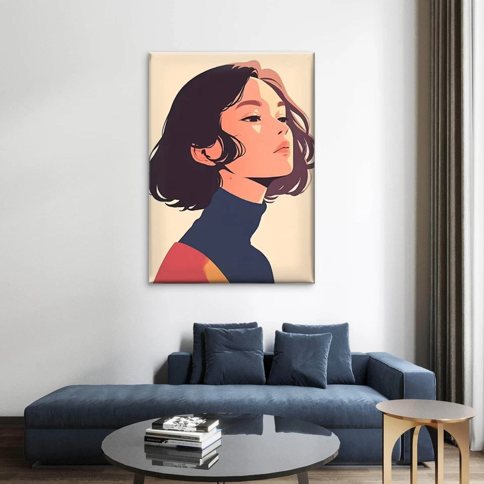 Featuring Woman's Face 40x60cm Metal Print Ready to Hang