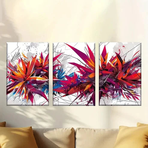 3pcs Agave Canvas Art Prints-Vibrant Colorful Wall Art Set Canvas Unframed - High Quality Print 100% Australian Made Wall Canvas - Bella Home Decor