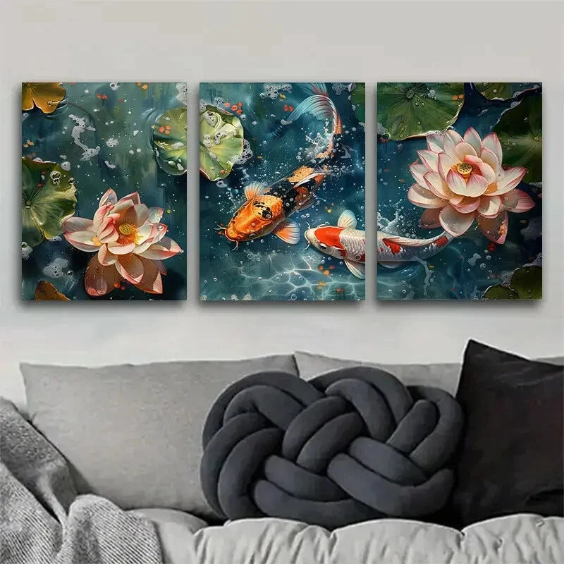 3pcs Abstract Purple Swirl Modern Fluid Perfect Wall Art Set Canvas Framed 40x60cm - High Quality Print 100% Australian Made Wall Canvas Ready to Hang - Bella Home Decor