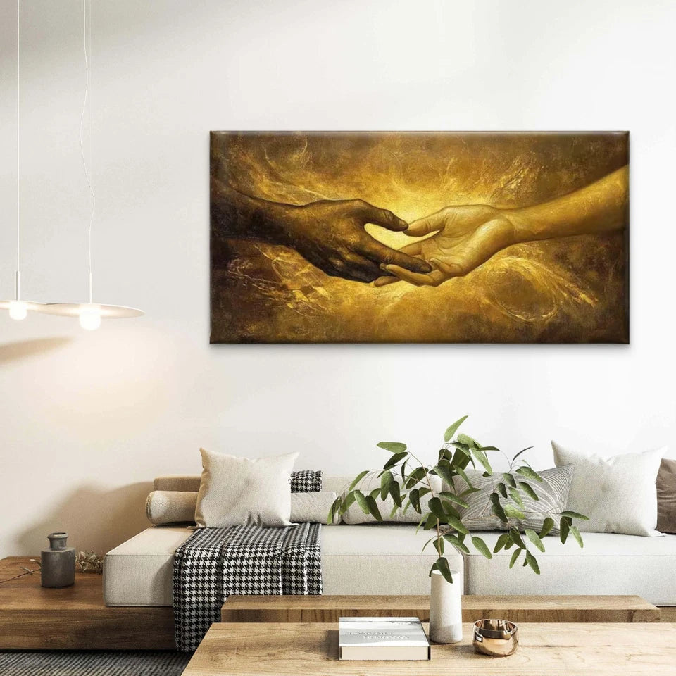 The Eternal Connection Wall Art Canvas Office Home Room Framed 120x60cm