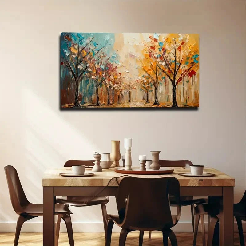 Street And Trees Wall Art Canvas Office Home Room Framed 120x60cm