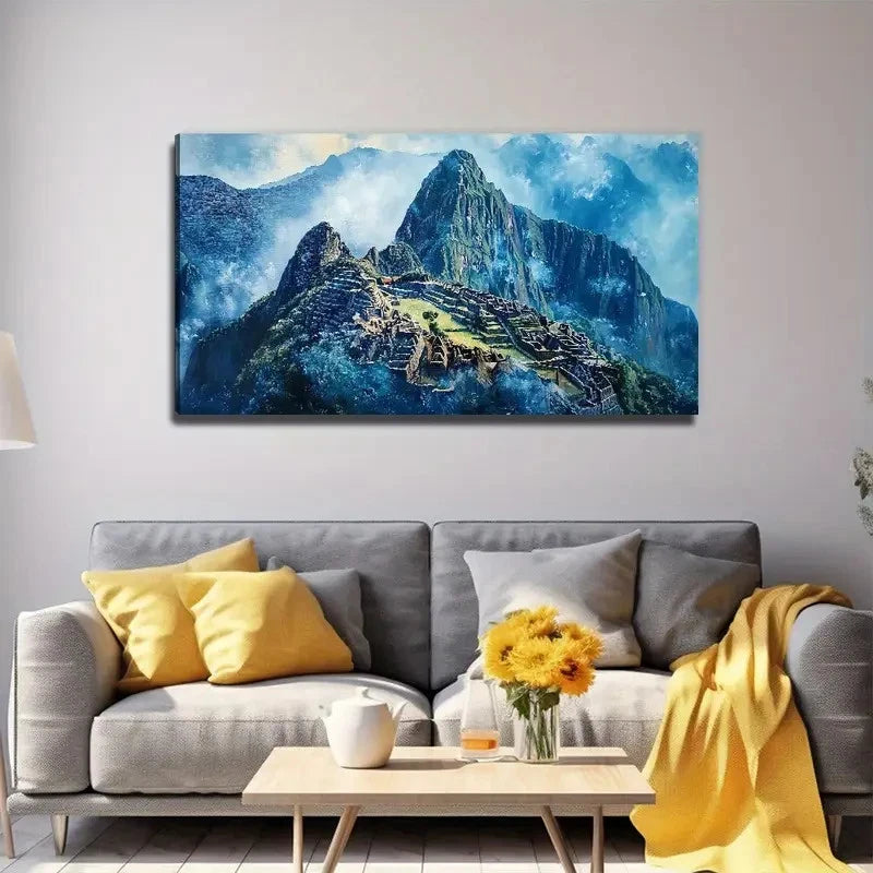 Mayan Civilization Of The Magic Wall Art Canvas Office Home Room Framed 120x60cm