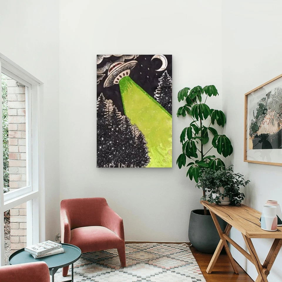 The Midnight Visitation Leaves 40x60cm Metal Print Ready to Hang