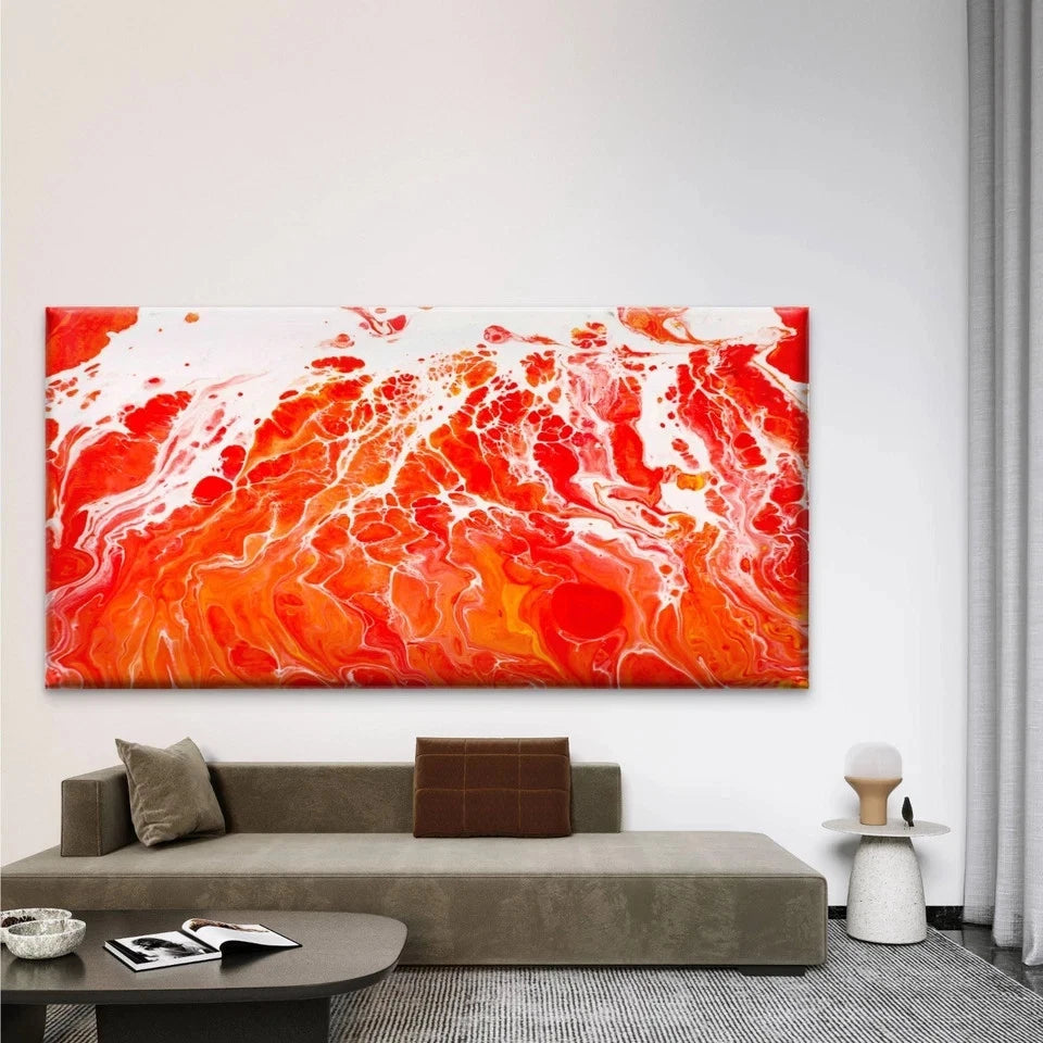 Abstract Background Red SurvivorWall Art Canvas Office Home Room Framed 120x60cm