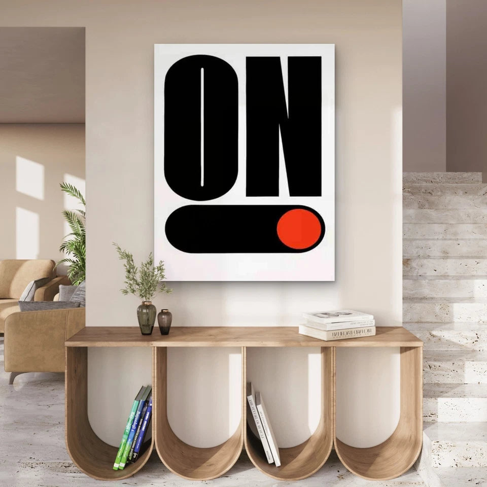 Bold ON Art 60x90cm Metal Print Ready to Hang