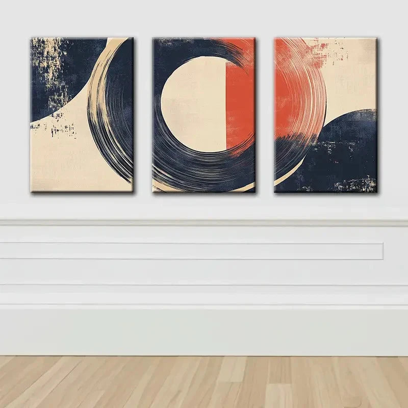 3pcs Geometric Art Wall Art Set Canvas Framed 40x60cm - High Quality Print 100% Australian Made Wall Canvas Ready to Hang - Bella Home Decor