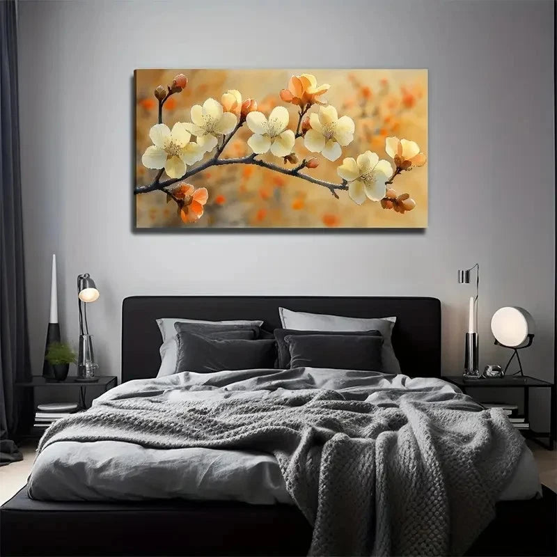 Modern Exquisite Flowers Wall Art Canvas Office Home Room Framed 120x60cm