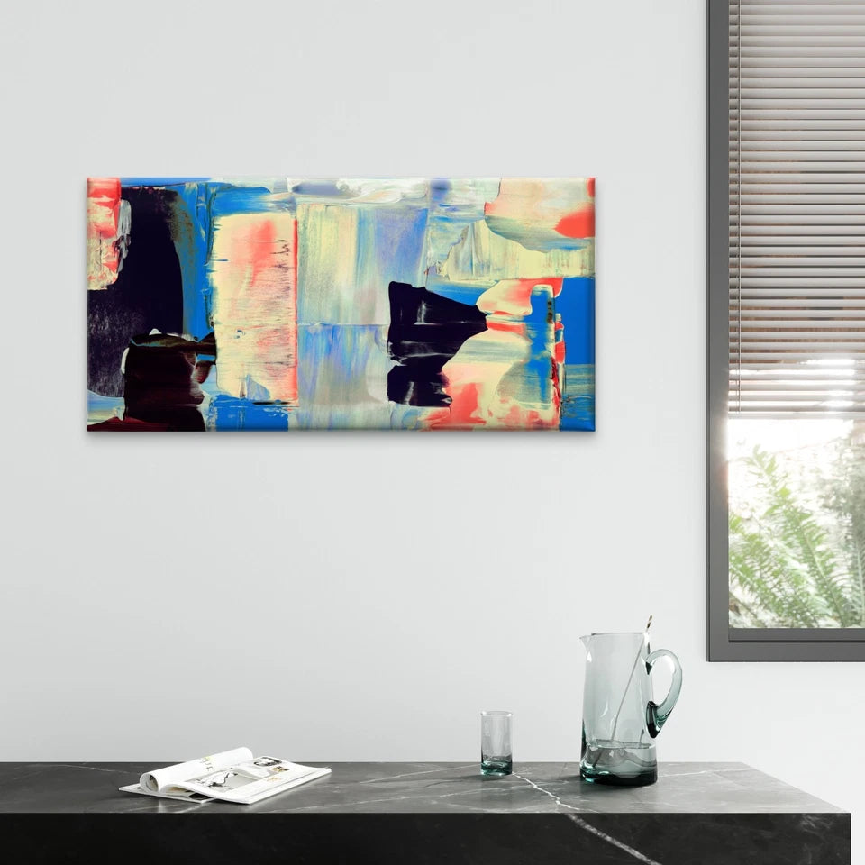 Abstract Acrylic Painting Textured Wall Art Canvas Office Home Framed 120x60cm