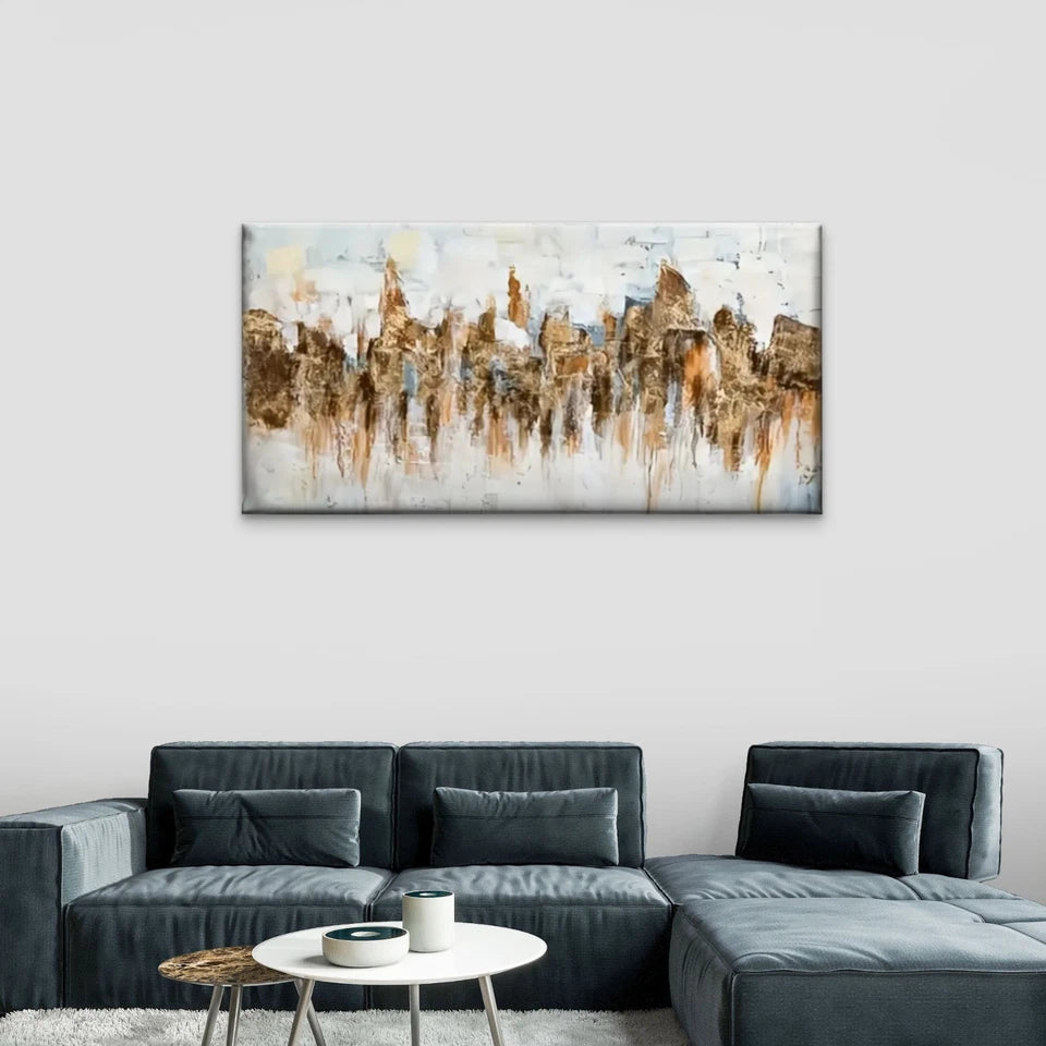 Urban Landscape Abstract Wall Art Canvas Office Home Room Framed 120x60cm