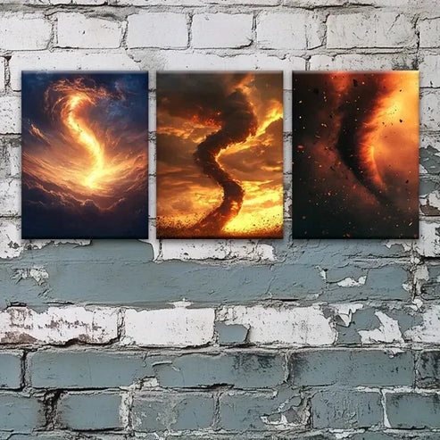 3pcs Cosmic Clouds & Stars Fantasy Wall Art Set Canvas Unframed - High Quality Print 100% Australian Made Wall Canvas - Bella Home Decor