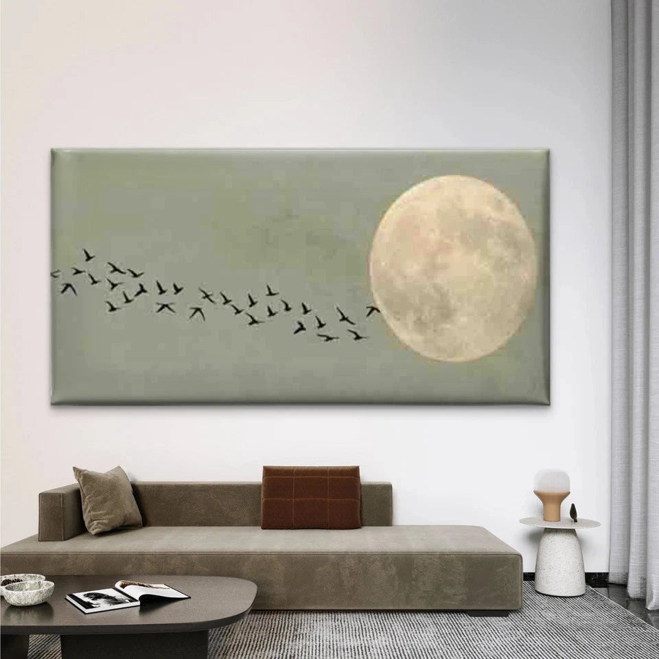 Dark Green Background Wall Art Canvas Office Home Room Framed 120x60cm