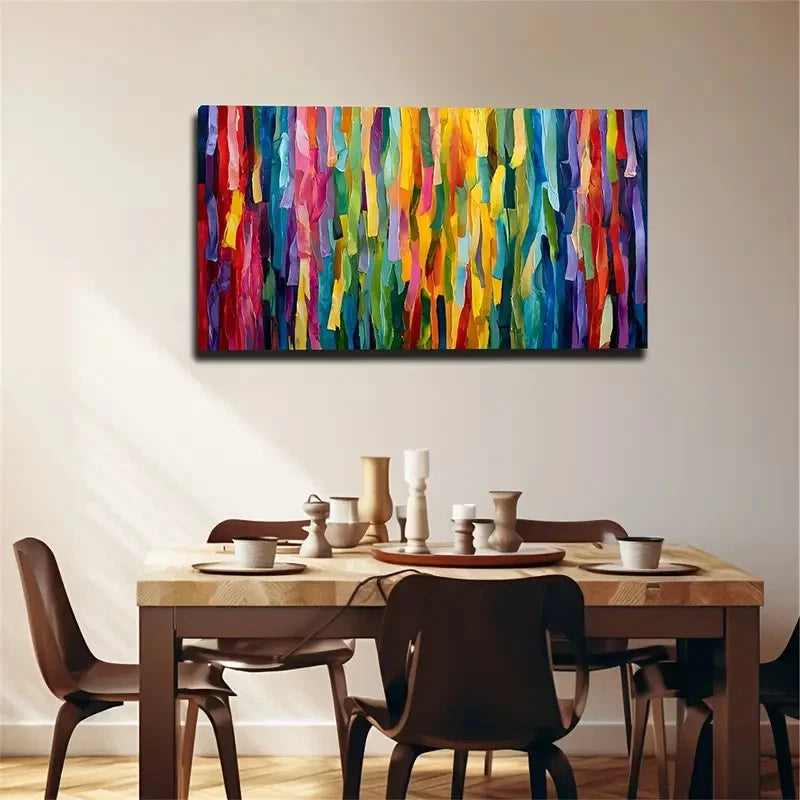 Modern Multicolor Horizontal Wall Art Canvas Office Home Room Framed 120x60cm