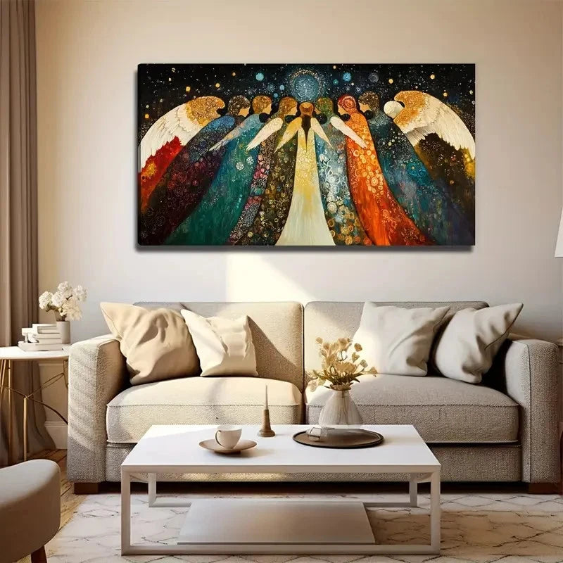 Abstract Dream Angel Wall Art Canvas Office Home Room Framed 120x60cm