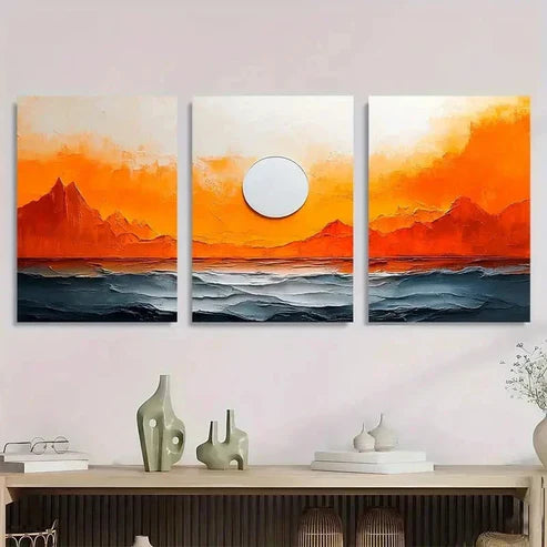 3pcs White Texture Minimalist Abstract Wall Art Canvas Unframed - High Quality Print 100% Australian Made Wall Canvas
