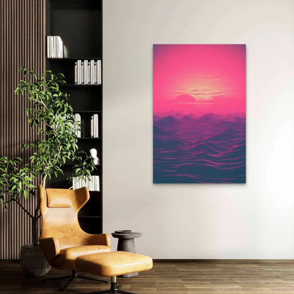 Gradient With Magenta Soft Vintage Glitch 40x60cm Metal Print Ready to Hang