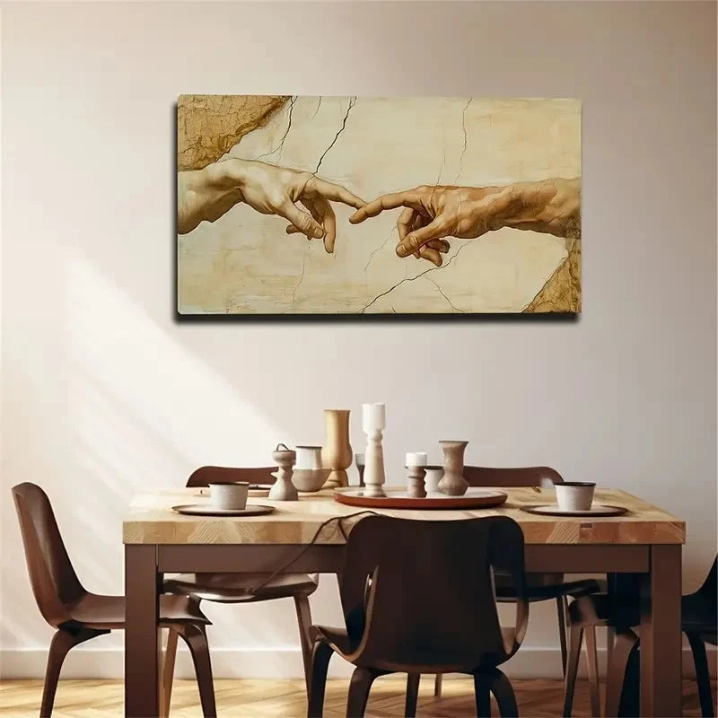 Clinging Hand Design Abstract Wall Art Canvas Office Home Room Framed 120x60cm