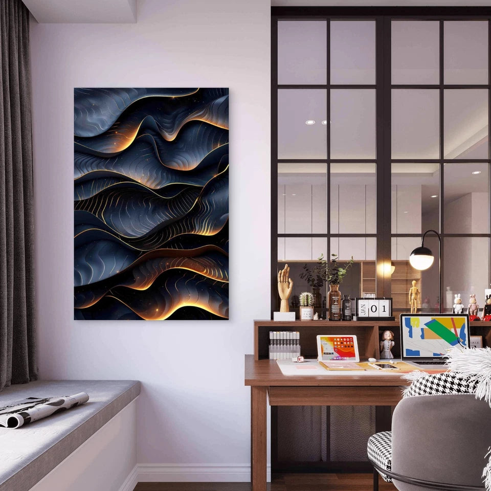 Dark Intricate Design 40x60cm Metal Print Ready to Hang