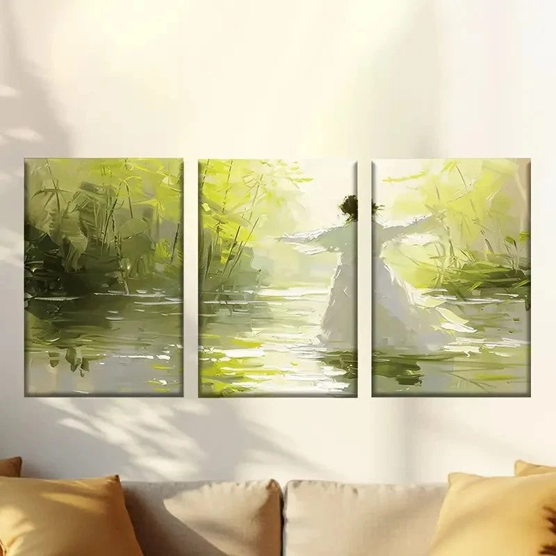 3pcs Impressionist Art Forest Dancer Wall Art Set Canvas Framed 40x60cm - High Quality Print 100% Australian Made Wall Canvas Ready to Hang