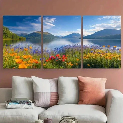 3pcs Loch Lomond Scotland National Park Perfect Wall Art Canvas Unframed – High Quality Print 100% Australian Made Wall Canvas - Bella Home Decor