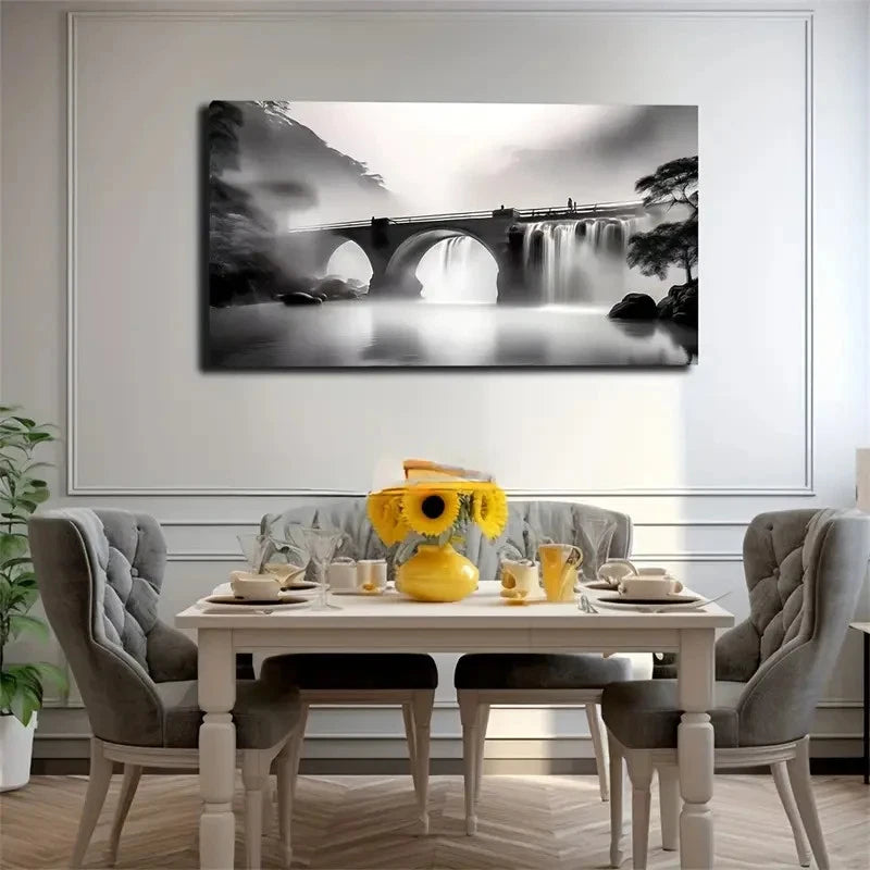 Shock Arch Bridge Wall Art Canvas Office Home Room Framed 120x60cm