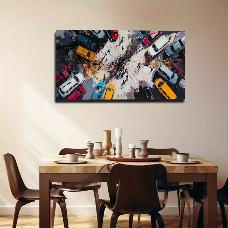 Cityscape Above Decoration Wall Art Canvas Office Home Room Framed 120x60cm