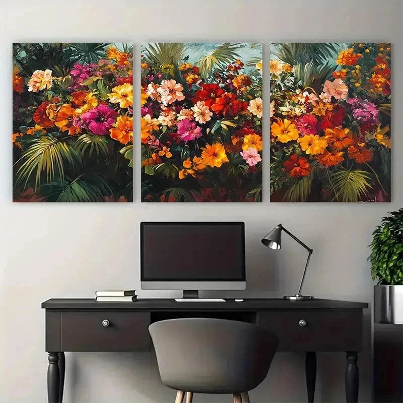 3pcs Cordoba Spanish Travel Tropical Perfect Wall Art Set Canvas Framed 50x70cm - High Quality Print 100% Australian Made Wall Canvas Ready to Hang - Bella Home Decor