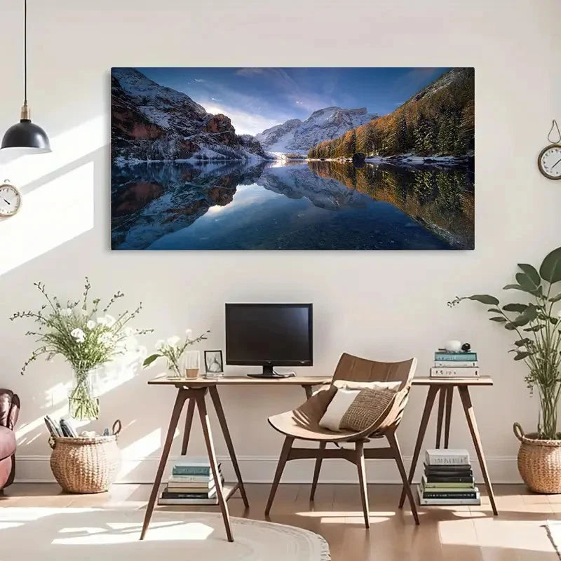 Seasonal Spring Winter Scenery Wall Art Canvas Office Home Room Framed 120x60cm