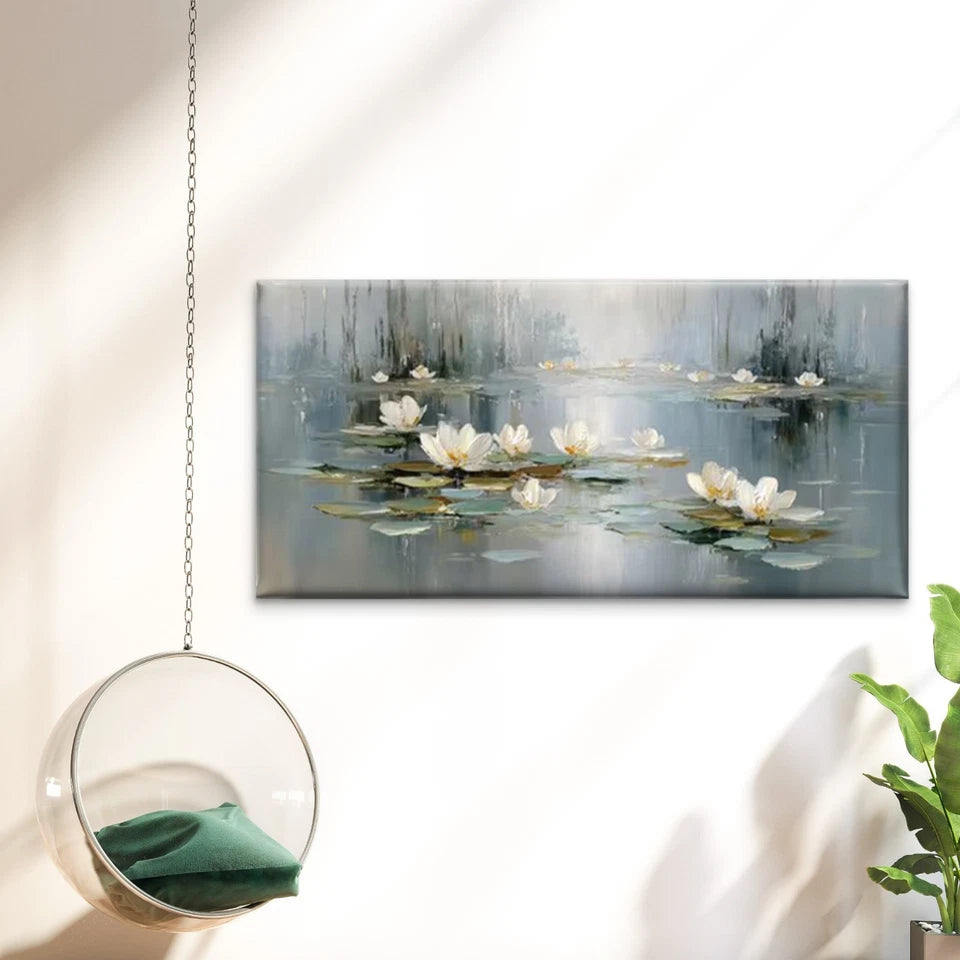 Minimalist Abstract Floral Wall Art Canvas Office Home Room Framed 120x60cm