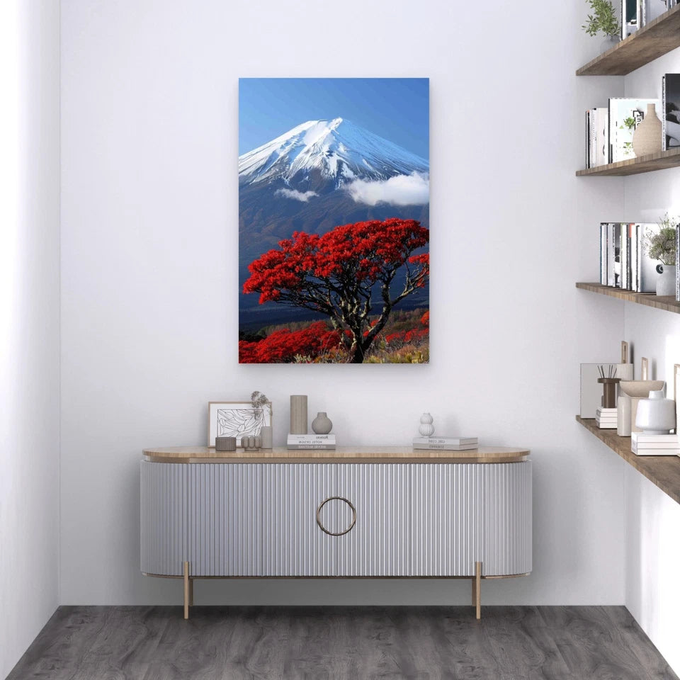 Mount Fuji With Snow Capped Peak 40x60cm Metal Print Ready to Hang