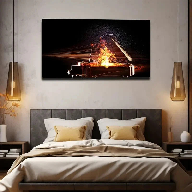 Fire Power Beautiful Wall Art Canvas Office Home Room Framed 120x60cm