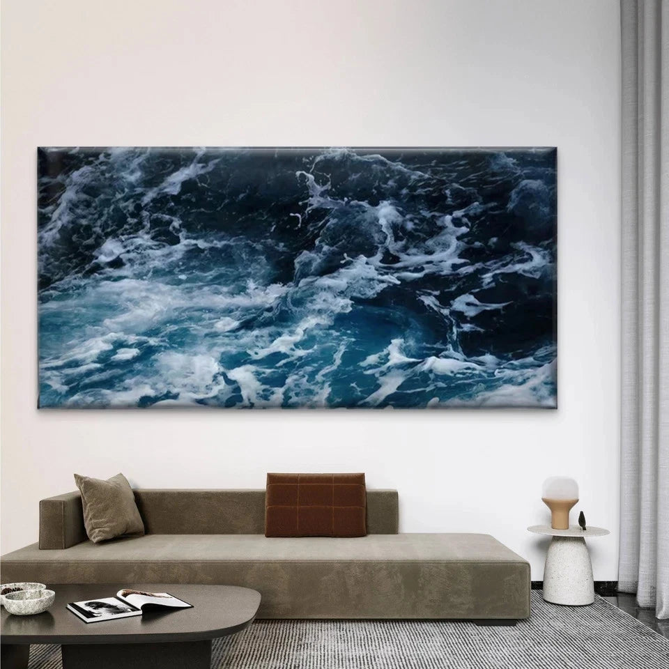 Splashing Water Texture Wall Art Canvas Office Home Room Framed 120x60cm