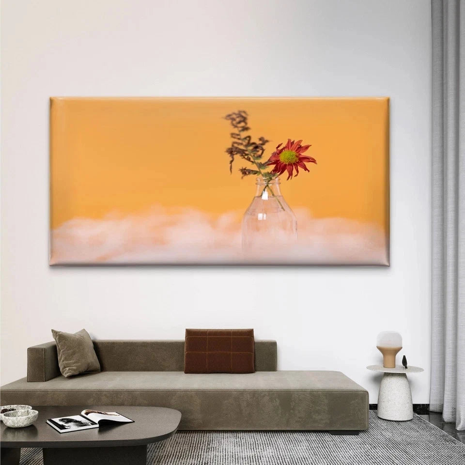 Pollution Concept With Plant Wall Art Canvas Office Home Room Framed 120x60cm