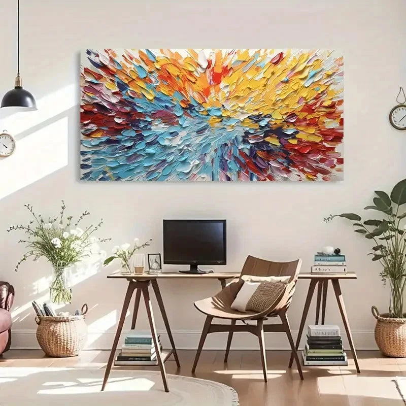 Minimalist Graffiti-Inspired Wall Art Canvas Office Home Room Framed 120x60cm - Bella Home Decor