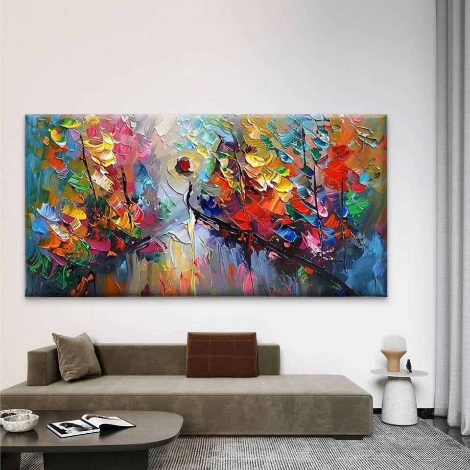 Abstract Palette Brushstroke Wall Art Canvas Office Home Room Framed 120x60cm