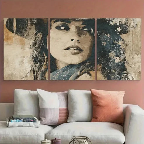 3pcs Neutral Aesthetic Decor Rustic Wall Art Canvas Unframed - High Quality Print 100% Australian Made Wall Canvas