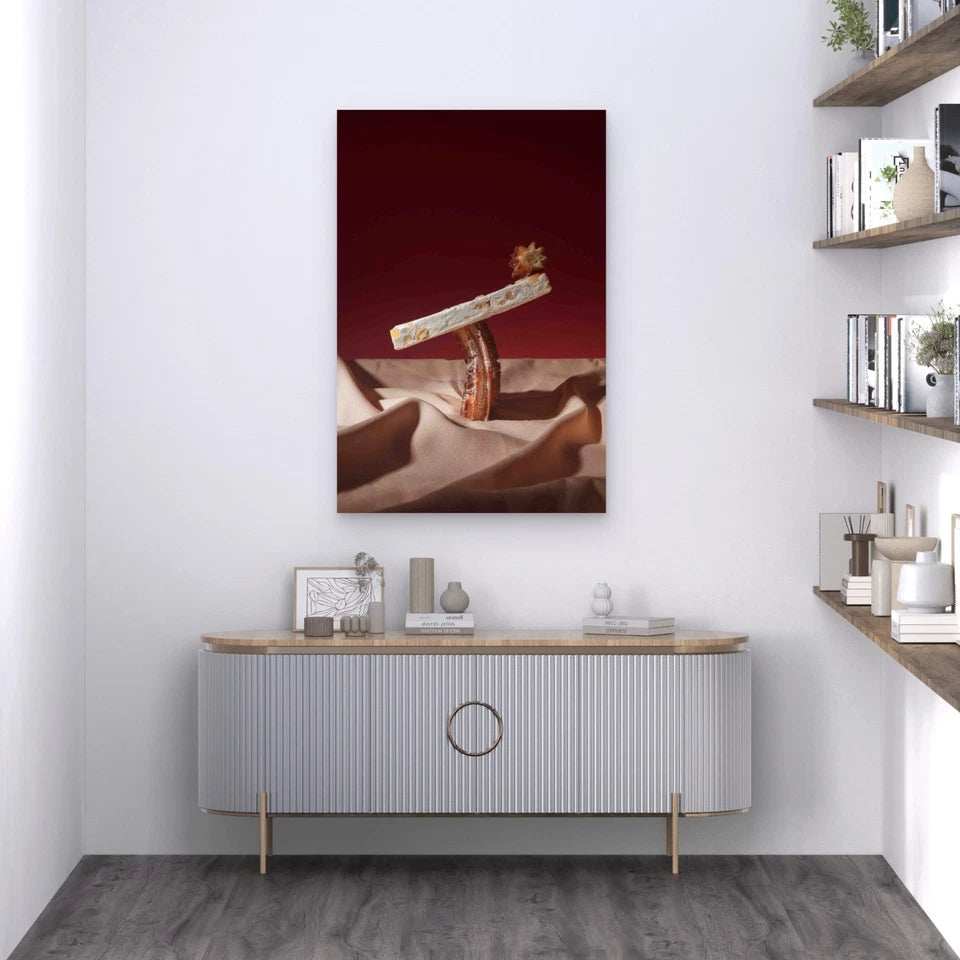 Beautiful Arrangement Spanish Food 40x60cm Metal Print Ready to Hang